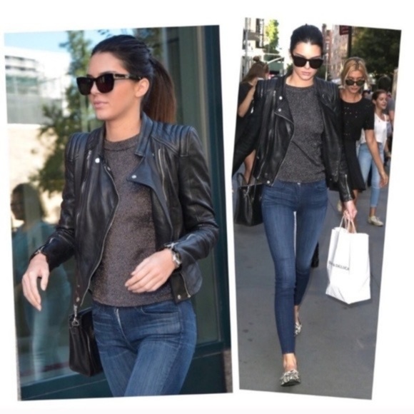 kendall jenner zara leather jacket